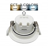 Downlight LED - 7W -  Rond gris brossé- CCT