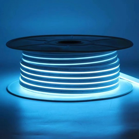Neon LED Flexível 24V - 10W/m - Bobina 50m - 6x12mm - AZUL SKY