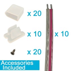 Neón LED Flexible 24V -10W/m - Bobina 50m - 6x12mm - AZUL CIELO