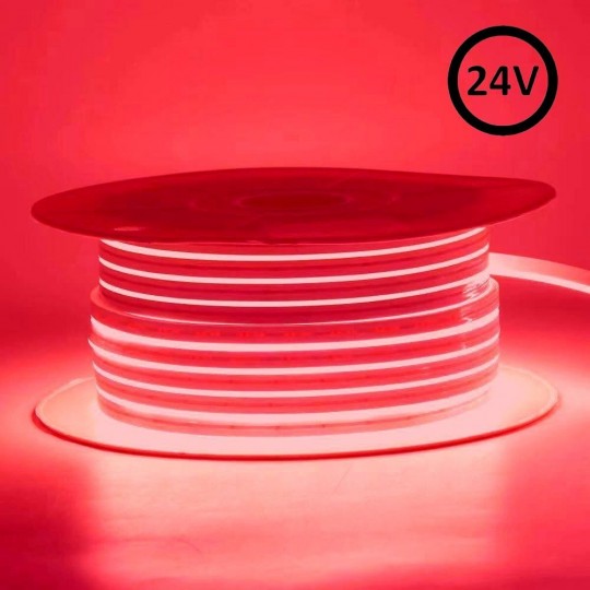 Flexible LED Neon 24V - 10W/m - Coil 50m - 6x12mm - RED