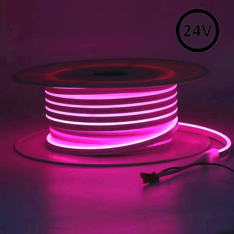 Neón LED Flexible 24V -10W/m - Bobina 50m - 6x12mm - ROSA