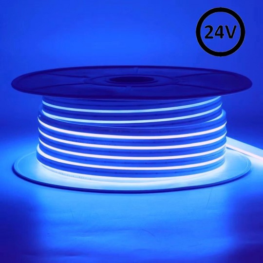 LED Neon Flex 24V - 10W/m - Rolle 50m - 6x12mm  - BLAU