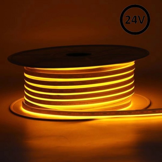 LED Neon Flex 24V - 10W/m - Rolle 50m - 6x12mm - ORANGE