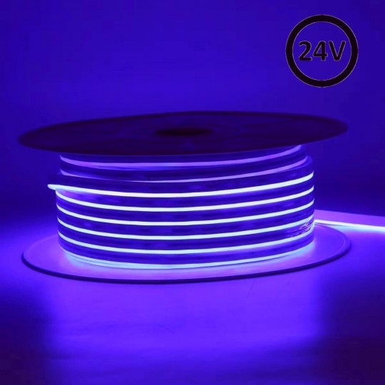 Flexible LED Neon 24V - 10W/m - Coil 50m - 6x12mm - PURPLE