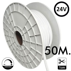 Neón LED Flexible 24V -10W/m - Bobina 50m - 6x12mm - AMARILLO