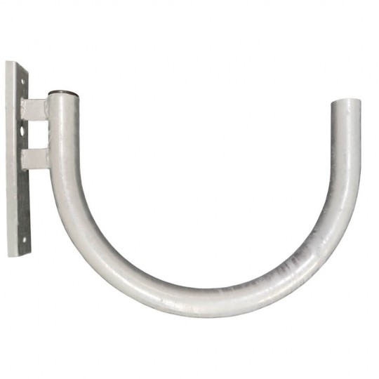 Suporte Curvo de poste para Farol - para Coluna e Parede - Aço Galvanizado - 1m.