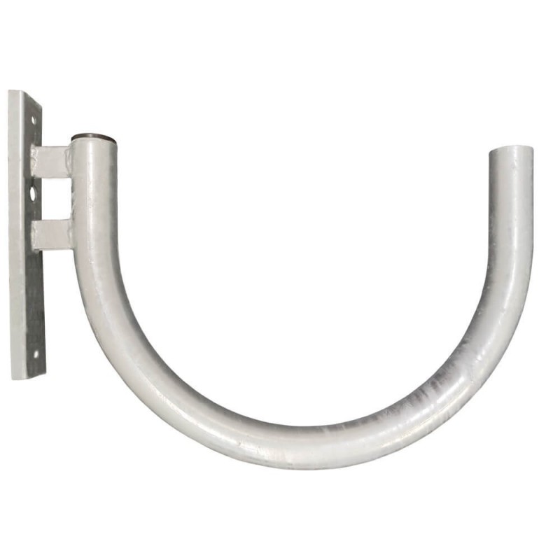 Curved bracket for street lamp - for Post and Wall - Galvanized Steel - 1m.