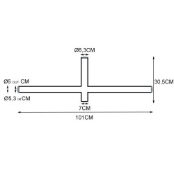 Two Arm Steel Crosshead - Galvanized Steel