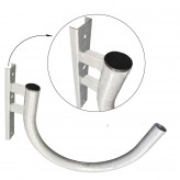 Curved bracket for street lamp - for Post and Wall - Galvanized Steel - 1m.