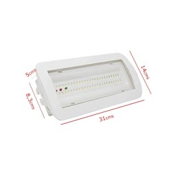 LED Emergency Light 4W + Ceiling Kit + Permanent Light Option - IP6...