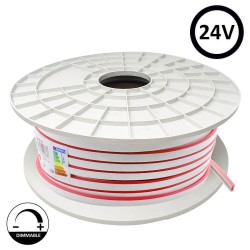 Neón LED Flexible 24V -10W/m - Bobina 50m - 6x12mm - Rojo