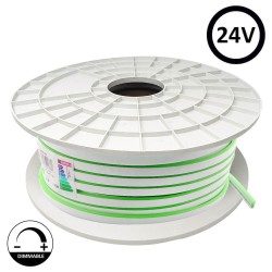 Flexible LED Neon 24V - 10W/m - Coil 50m - 6x12mm - PINK