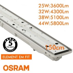 Integrated-LED Tri-Proof Light -  44W-38W-32W-25W -  OSRAM Driver - 150cm