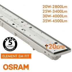 Regleta Estanca LED integrado - 35W-30W-25W-20W -  OSRAM Driver - 120cm