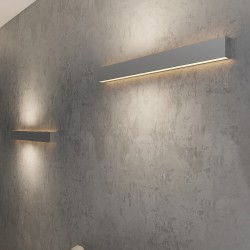 Aplique Linear LED - WASHINGTON CINZA - 0.44m - 0.94m - 1.44m - 1.94m - IP54