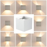 6W LED EVERE WHITE Wall Light - Double lighting Outdoor IP44