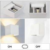 Aplique LED  6W EVERE BRANCO   Iluminação Dupla Exterior IP44