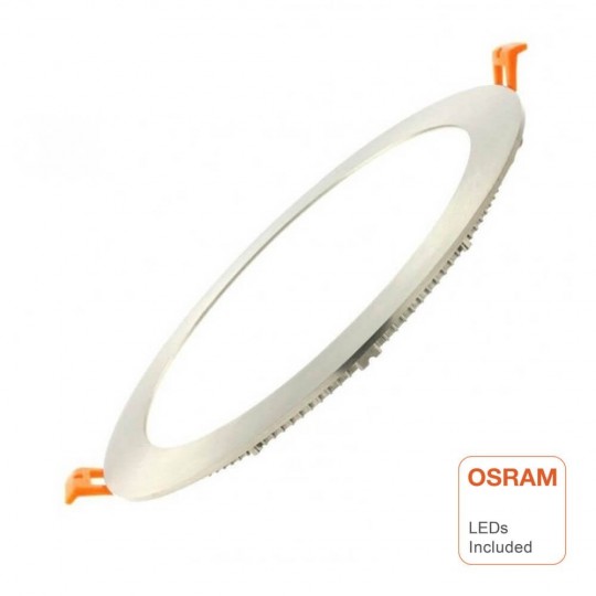 LED Einbauleuchte Rund 20W Silber Rahmen - CCT - OSRAM CHIP DURIS E 2835