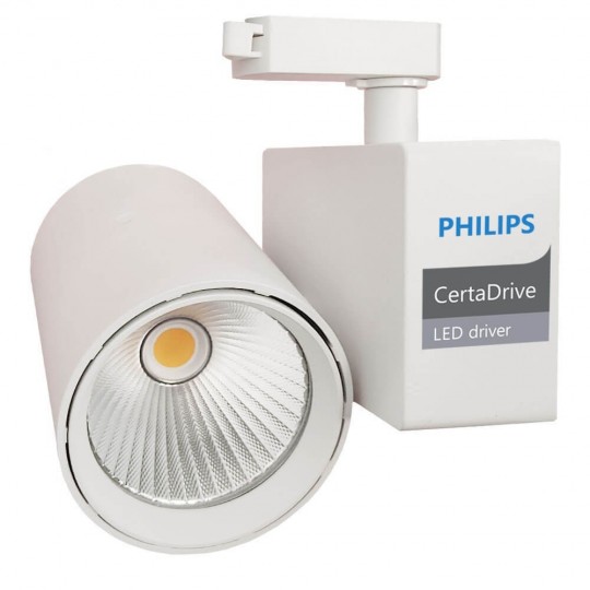 Foco LED 40W MADRID Blanco PHILIPS Driver Carril Monofásico CRI+98