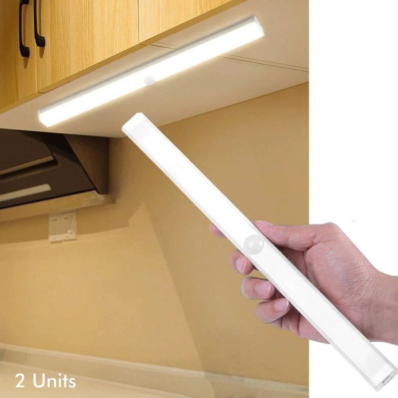 Pack 2 - Magnetic LED Closet Light - Motion Sensor - Lithium Battery - USB Rechargeable