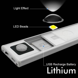 LED Lamp - Rechargeable with Sensor - Lithium