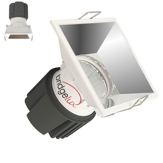 Downlight LED 15W - CROMO - QUADRADO-  CRI+92 - UGR13