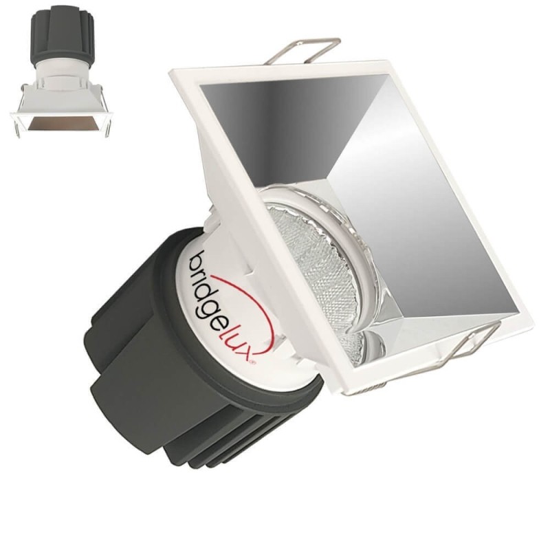 15W LED Downlight -  CHROME - SQUARE - CRI+92 - UGR13