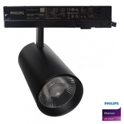 Spot LED 40W - 34W - MAYA - Rail TRIPHASÉ DRIVER PHILIPS - Noir - CRI+92 - UGR13 HIGH LUMEN 140Lm/W