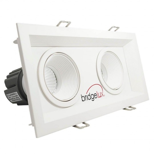 30W LED Downlight - Adjustable - WHITE Double- CRI+92 - UGR13