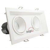 30W LED Downlight - Adjustable - WHITE Double- CRI+92 - UGR13