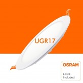 Placa Slim LED Circular 24W - UGR17 - OSRAM CHIP DURIS E 2835