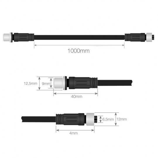 Conector de cabo em - I-  IP67