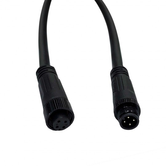Câble connecteur étanche - IP68 - M12 - Mâle - Femelle 4x0,75mm2 – ø15mm