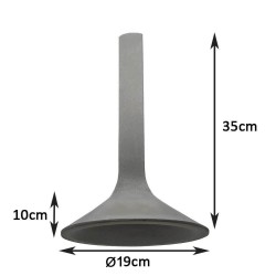 Lâmpada Pendente Circular DARK - Concreto - para E14