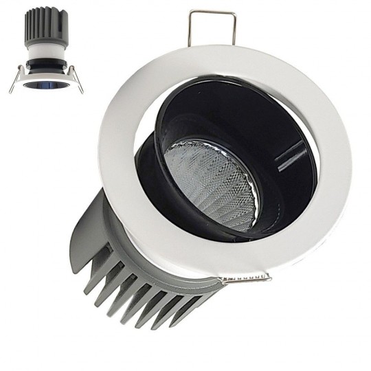 Downlight LED 15W - Ajustável - BRANCO - PRETO - CRI+92 - UGR13