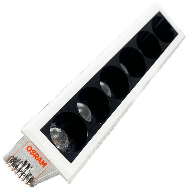 LED Einbaustrahler 8W mit OSRAM Chip 3030 24º UGR17 150lm/W