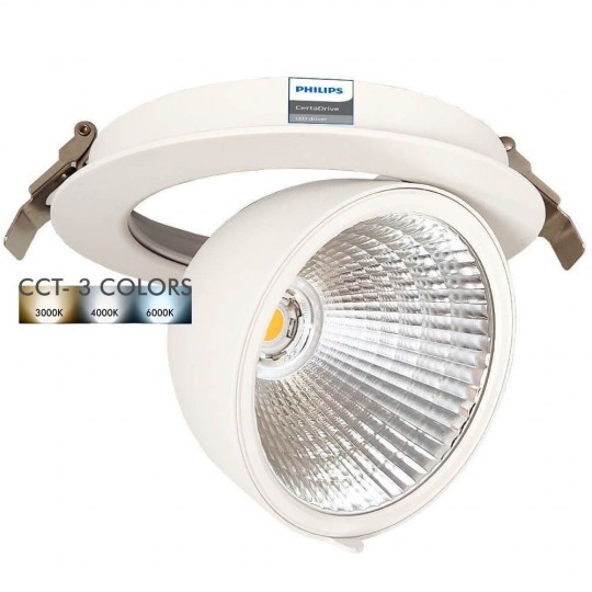 Downlight LED 30W  Philips - CertaDrive - Direcionável Circular  - HAMBURGO