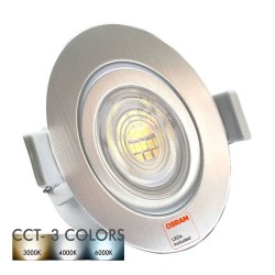 7W Downlight LED Rounnd  Gray Chrome - CCT