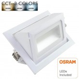 Downlight LED 40W OSRAM Chip - Orientable - Rectangulaire - COULEUR SÉLECTIONNABLE - CCT 120º