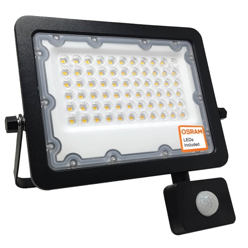 50W LED Floodlight NEW  AVANT OSRAM CHIP DURIS E 2835 - Motion Sensor PIR