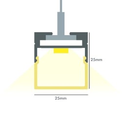 Hanging Aluminium Profile - LED - KIRUNA - 2 Meters