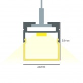 Profil  Aluminium Suspendu LED  - KIRUNA - 2 mètres