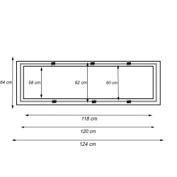 Marco para empotrar Panel LED de 60x120 cm