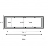 Cadre Encastré pour Panneaux LED 60x120cm