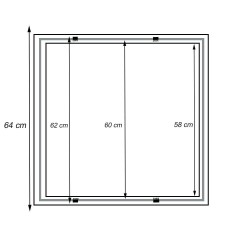 Marco para empotrar Panel LED de 60x60 cm