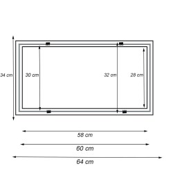 Marco para empotrar Panel LED de 30x60 cm