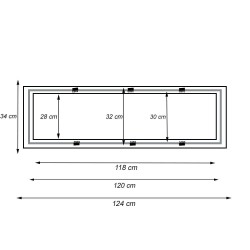 Marco para empotrar Panel LED de 30x120 cm