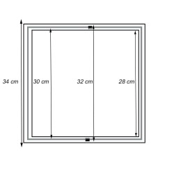 Moldura Encastrável para Paineis LED 30x30cm