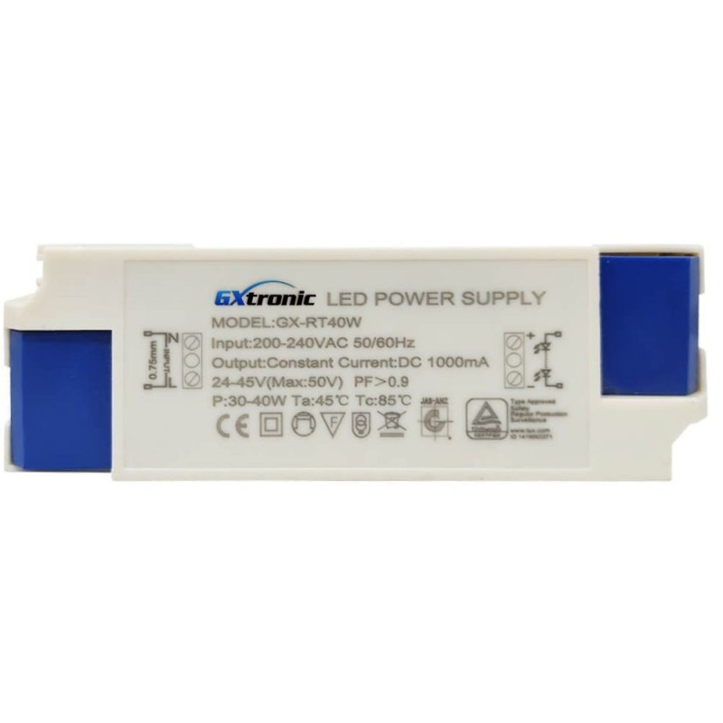 Driver for LED luminaires LED 40W 1000mA DRIVER40W-1000MA