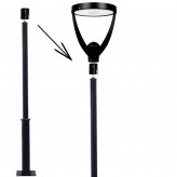 Soporte adaptador de luminaria LED para columna - 70mm